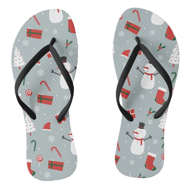 Chanclas Navidad blanco (Plantilla)