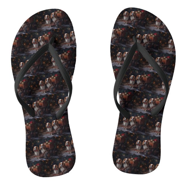 Chanclas Navidades de Chesapeake Bay Terrier Snowy Sleigh (Plantilla)