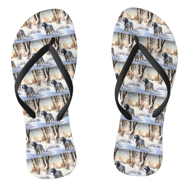 Chanclas Navidades de English Setter Let It Snow (Plantilla)