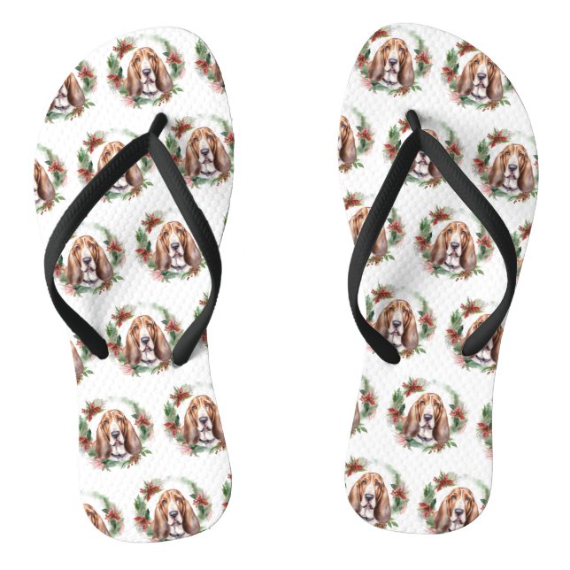 Chanclas Navidades de Hound Basset Wreath Festimes Pup (Plantilla)