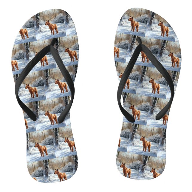 Chanclas Navidades de Irish Terrier Let It Snow (Plantilla)