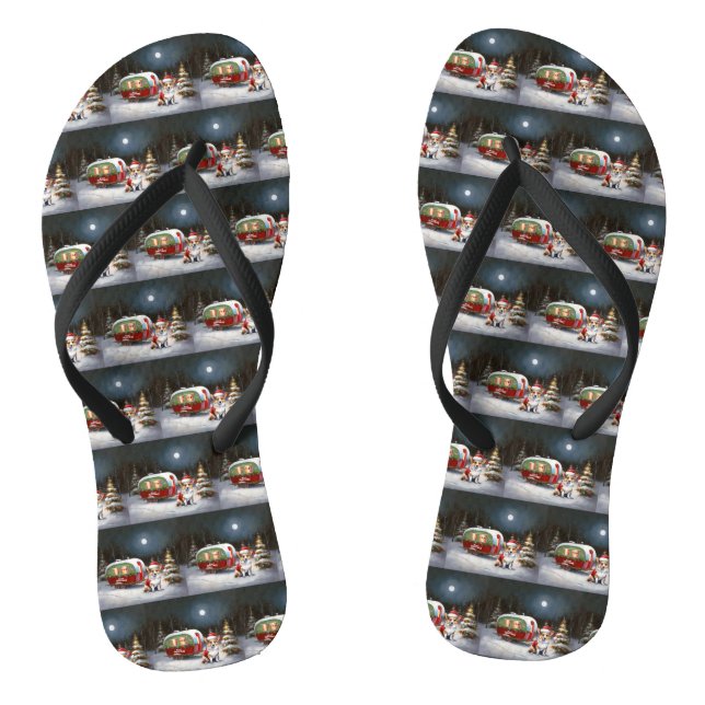 Chanclas Navidades de la Caravana de Invierno Corgi Aventur (Plantilla)
