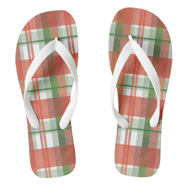 Chanclas Navidades de Madras Plaid (Plantilla)