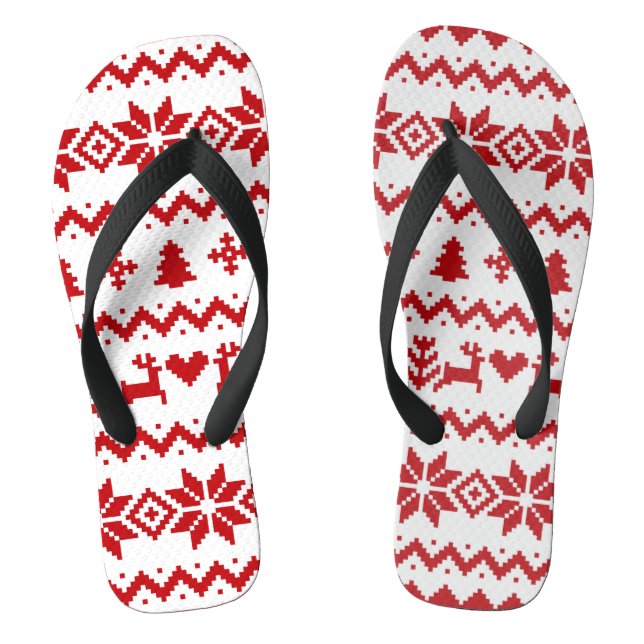 Chanclas Navidades de patrón de suéter feo (Plantilla)