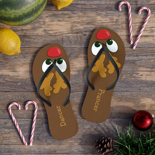 Chanclas Navidades de renos personalizados en julio