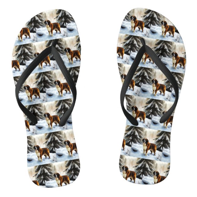 Chanclas Navidades de Saint Bernard Let It Snow (Plantilla)