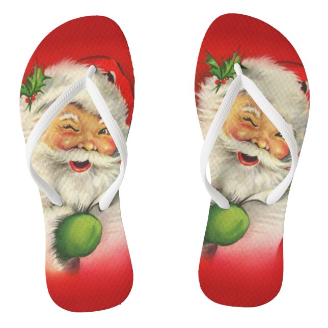Chanclas Navidades de Vintage Santa Claus (Plantilla)