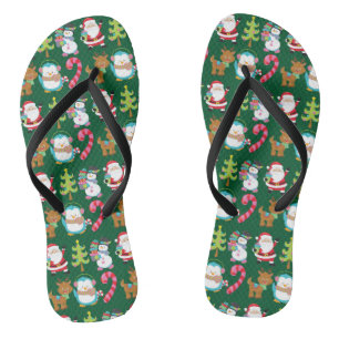 Chanclas Navidades en julio, verde puro