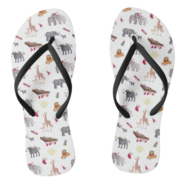 Chanclas Navidades en Sudáfrica Wild Big 5 Animal (Plantilla)