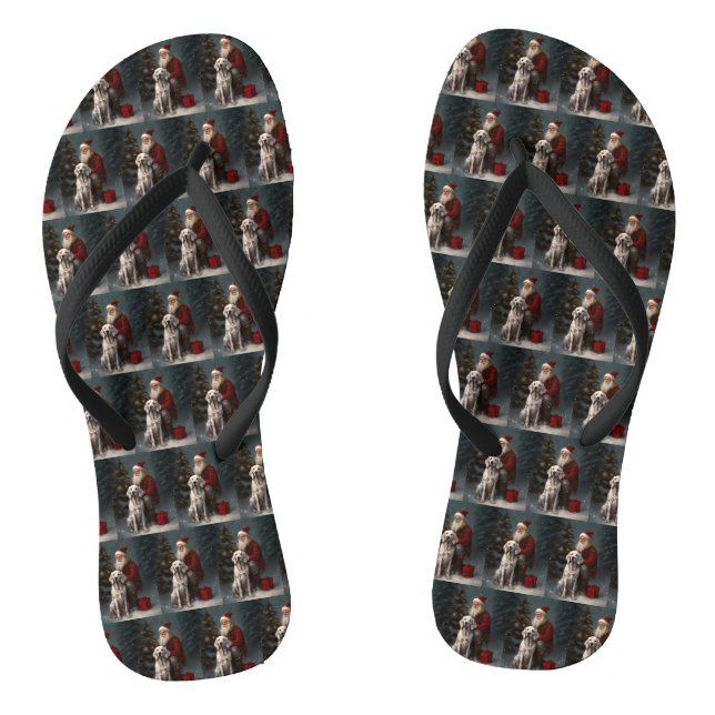 Chanclas Navidades festivos de Inglaterra con Santa Claus (Plantilla)