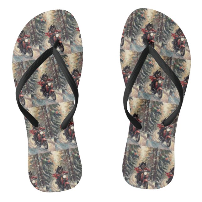 Chanclas Navidades finlandeses de motocicletas para perros  (Plantilla)