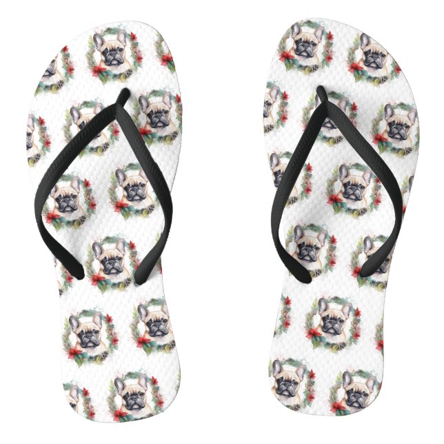 Chanclas Navidades franceses de Bulldog escribieron un post (Plantilla)
