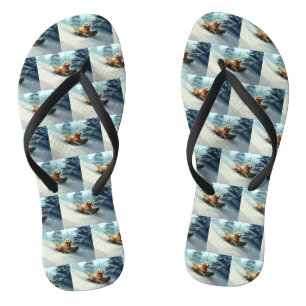 Chanclas Navidades Golden Retriever nevan invierno