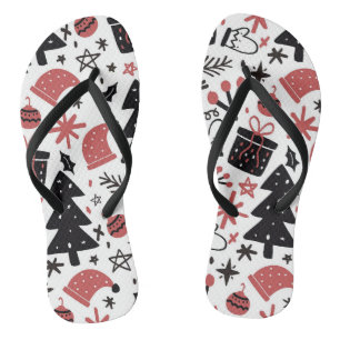 Chanclas Navidades Pink Black Holidays Stylish