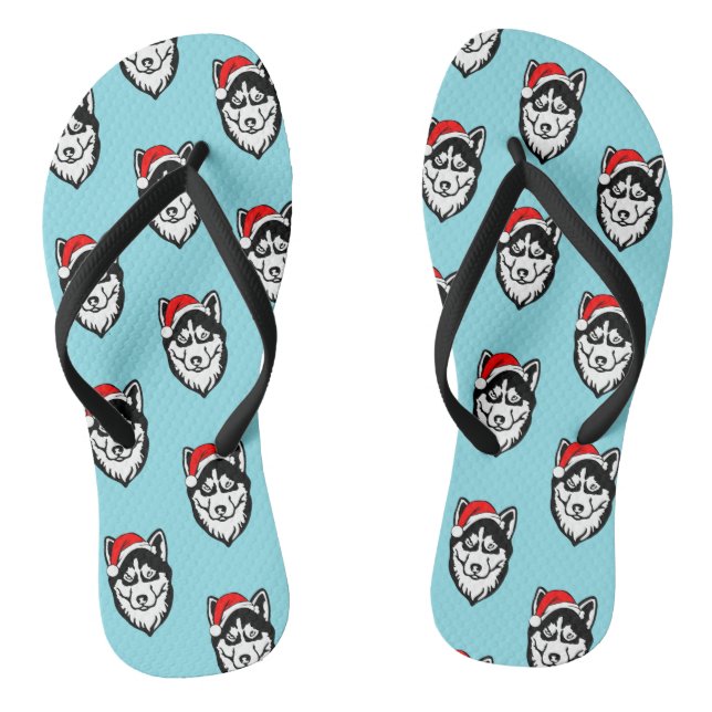 Chanclas Navidades siberianos de Husky Dog Santa Hat (Plantilla)