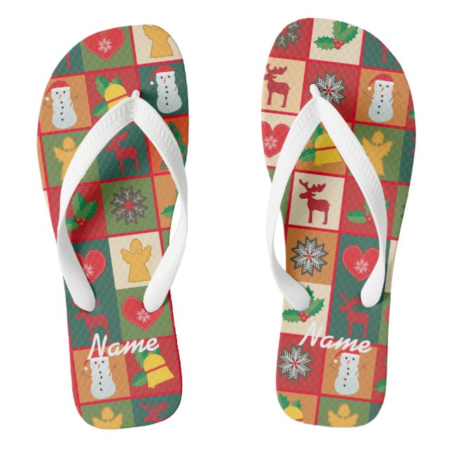 Chanclas Navidades Símbolos Medley Art Thunder_Cove (Plantilla)