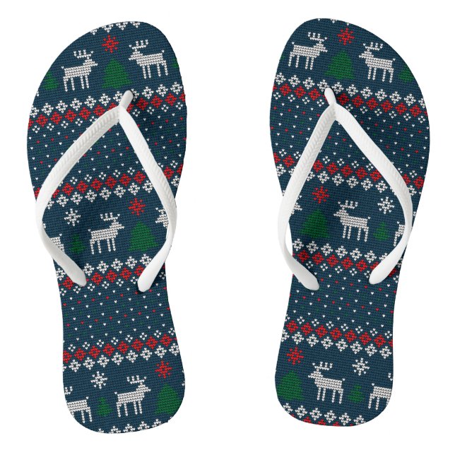 Chanclas Navidades suéteres feos Patrón de maniquí falso (Plantilla)