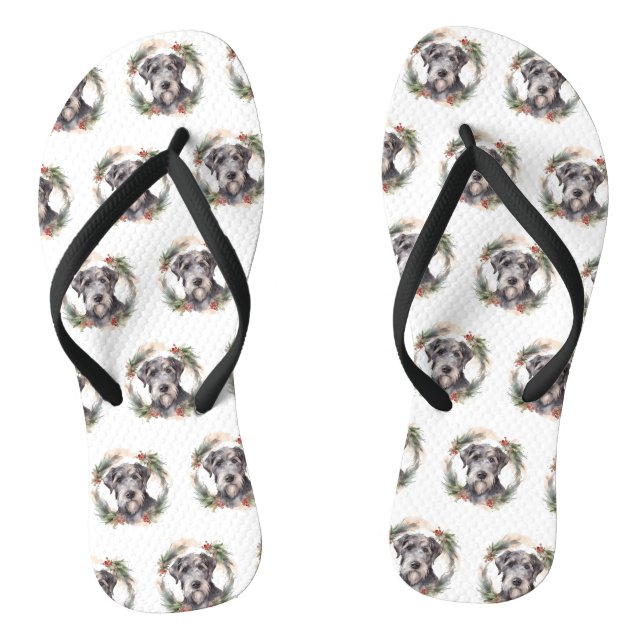 Chanclas Navidades Wolfhound Wreath Festimes Pup (Plantilla)