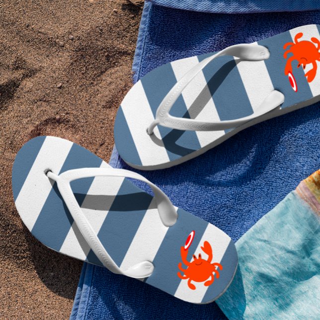 Chanclas Navy Nautical Frisbee Crab Flip Flops (Subido por el creador)
