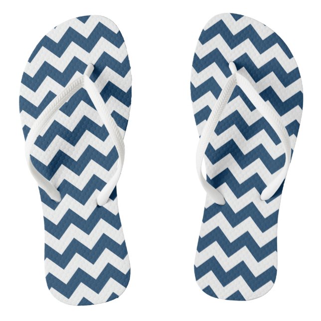Chanclas Navy Zigzag, Navy Chevron, patrón geométrico (Plantilla)
