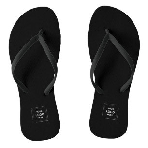 Chanclas Negras con Logo Personalizado para Empres