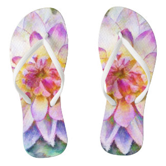 Chanclas Negrita Lily Dahlia Floral Flip Flops