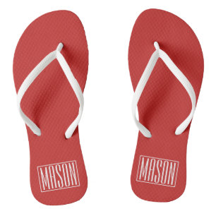 Chanclas Negrita y moderna tu nombre o palabra Blanco Sob