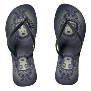 Chanclas Negro unisex doble La Luna