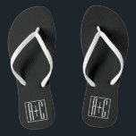 Chanclas Negro y Blanco | Iniciales de Parejas<br><div class="desc">Perfecto para un monograma doble o incluso un logotipo..

Gracias por su compra!</div>