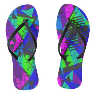 Chanclas Neon abstracto.