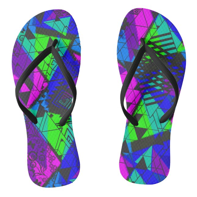Chanclas Neon abstracto. (Plantilla)