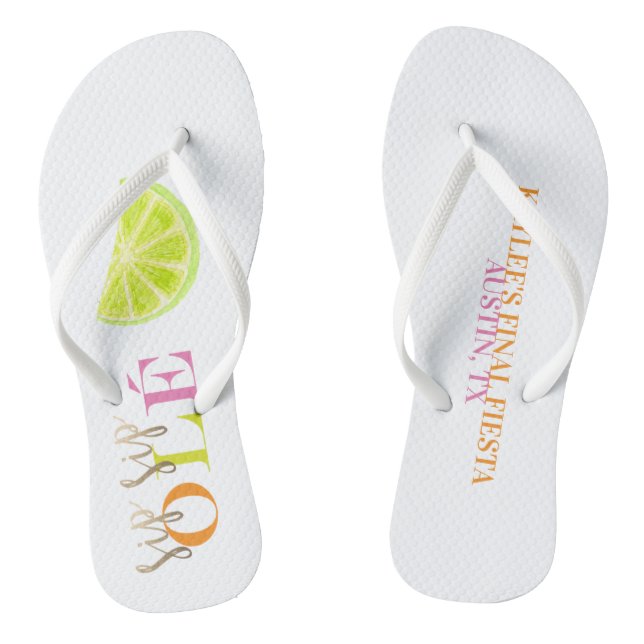 Chanclas Neon Bridal Final Fiesta Sip Ole Bachelorette (Plantilla)