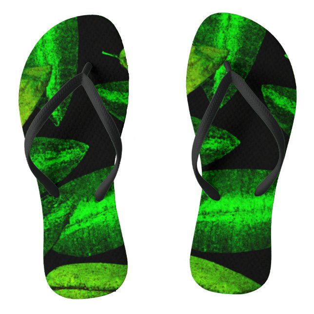 Chanclas Neon Green Leaves Art. Comprar ahora (Plantilla)