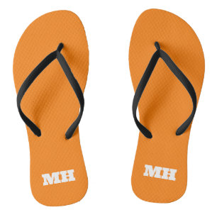 Chanclas Neon Naranja Monograma Color brillante Elegante