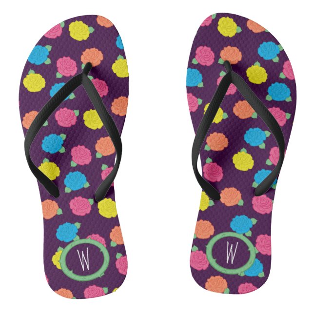 Chanclas Neon Rosas Flip Flops (Plantilla)