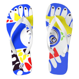 Chanclas Nido de pájaro - Blanco azul real