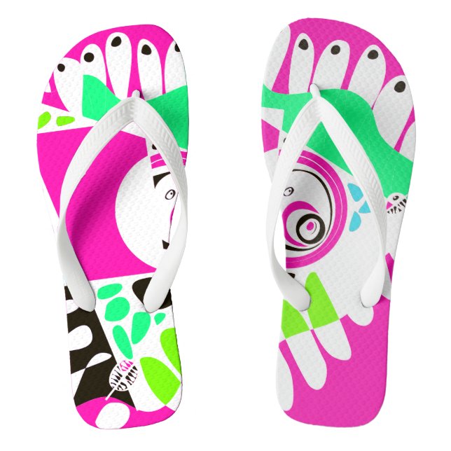 Chanclas Nido de pájaro - Blanco de Fuchsia (Plantilla)