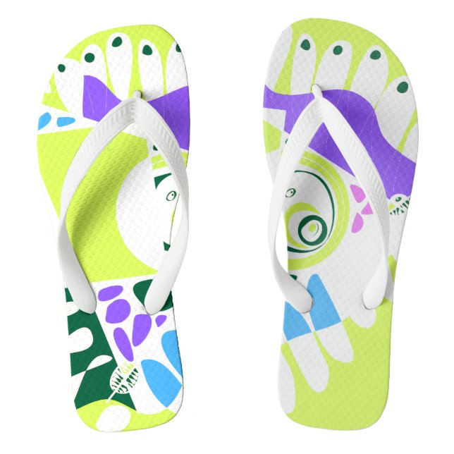 Chanclas Nido de pájaro - Cojín decorativo blanco verde pas (Plantilla)