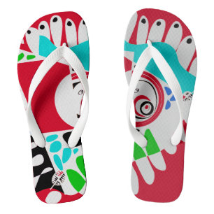 Chanclas Nido de pájaro - Gris rojo Crimson
