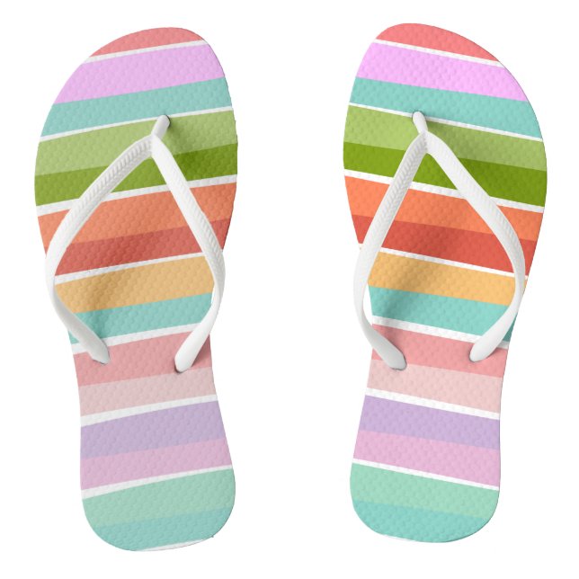 Chanclas Niños de rayas vibrantes de verano (Plantilla)