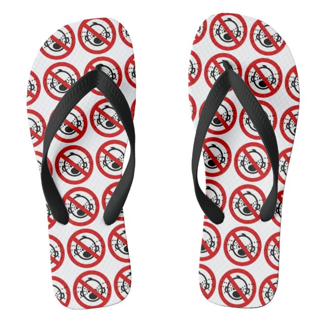 Chanclas NO HAY Bebés Llorando ⚠ Rótulo del aeropuerto tail (Plantilla)