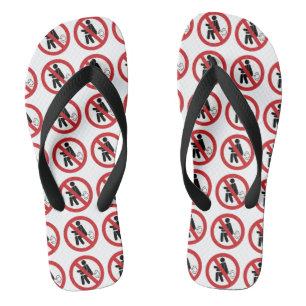 Chanclas NO ⚠ Rótulo de inodoros tailandeses divertidos ⚠