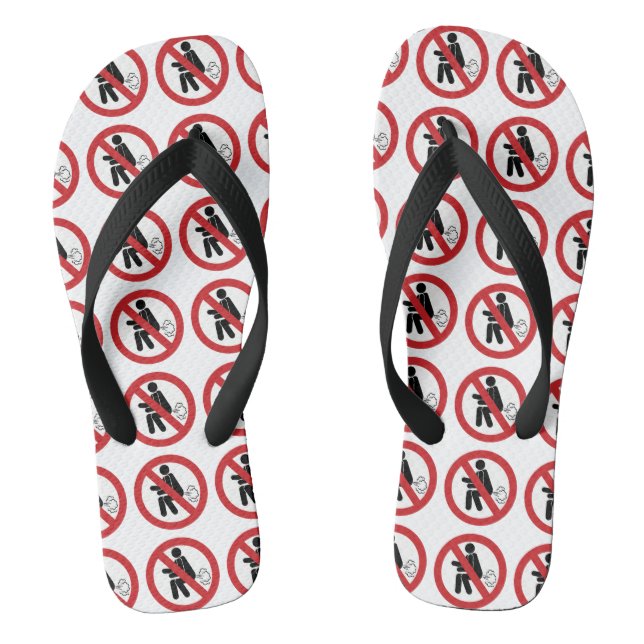Chanclas NO ⚠ Rótulo de inodoros tailandeses divertidos ⚠ (Plantilla)