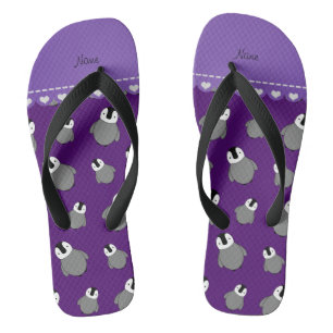 Chanclas Nombrar pingüinos morados