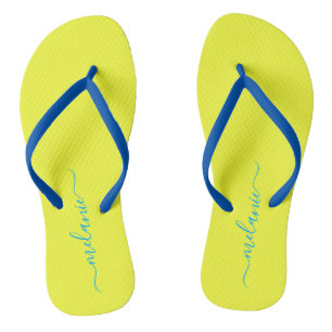 Chanclas Nombre de guión de Personalizado de limón minimali