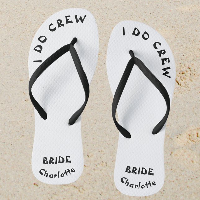 Chanclas Nombre De La Novia Negro Y Blanco (Sand)
