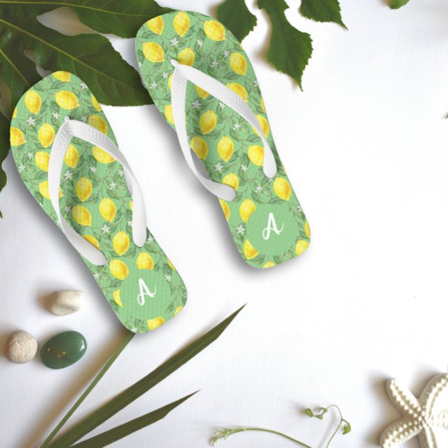 Chanclas Nombre de patrón de cítricos de cal amarilla verde (Subido por el creador)