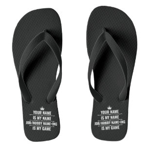 Chanclas Nombre de trabajo y afición divertida personaliza