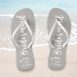 Chanclas Nombre del favor de la boda de la dama de honor o<br><div class="desc">Sorprenda a sus damas de honor con este elegante nombre personalizado o regalo de bienvenida en monograma. **El color de fondo puede cambiarse para que coincida con los colores de tu boda** Sólo tienes que hacer clic en personalizar y luego en el pequeño cuentagotas. Añada el nombre o el monograma...</div>