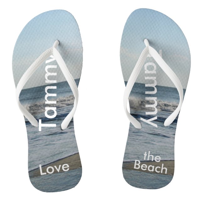 Chanclas Nombre personalizado Beach Sand Flip Flops (Plantilla)